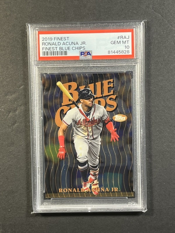 2019 FINEST RONALD ACUNA JR. FINEST BLUE CHIPS PSA 10 GEM MT