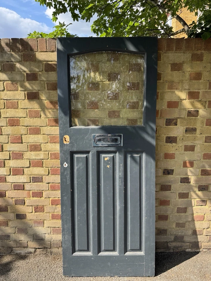 Reclaimed Old Victorian Edwardian Wooden Front Door 2025 x 805mm - Image 2 of 4