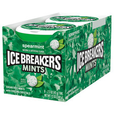 Ice Breakers Mints, Spearmint, 1.5 Oz, 8-Count Sugar Free