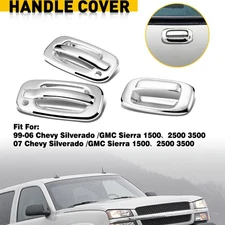 2* Door +Tailgate Handle Lever Cover Trim For Silverado Chevy /GMC Sierra Chrome