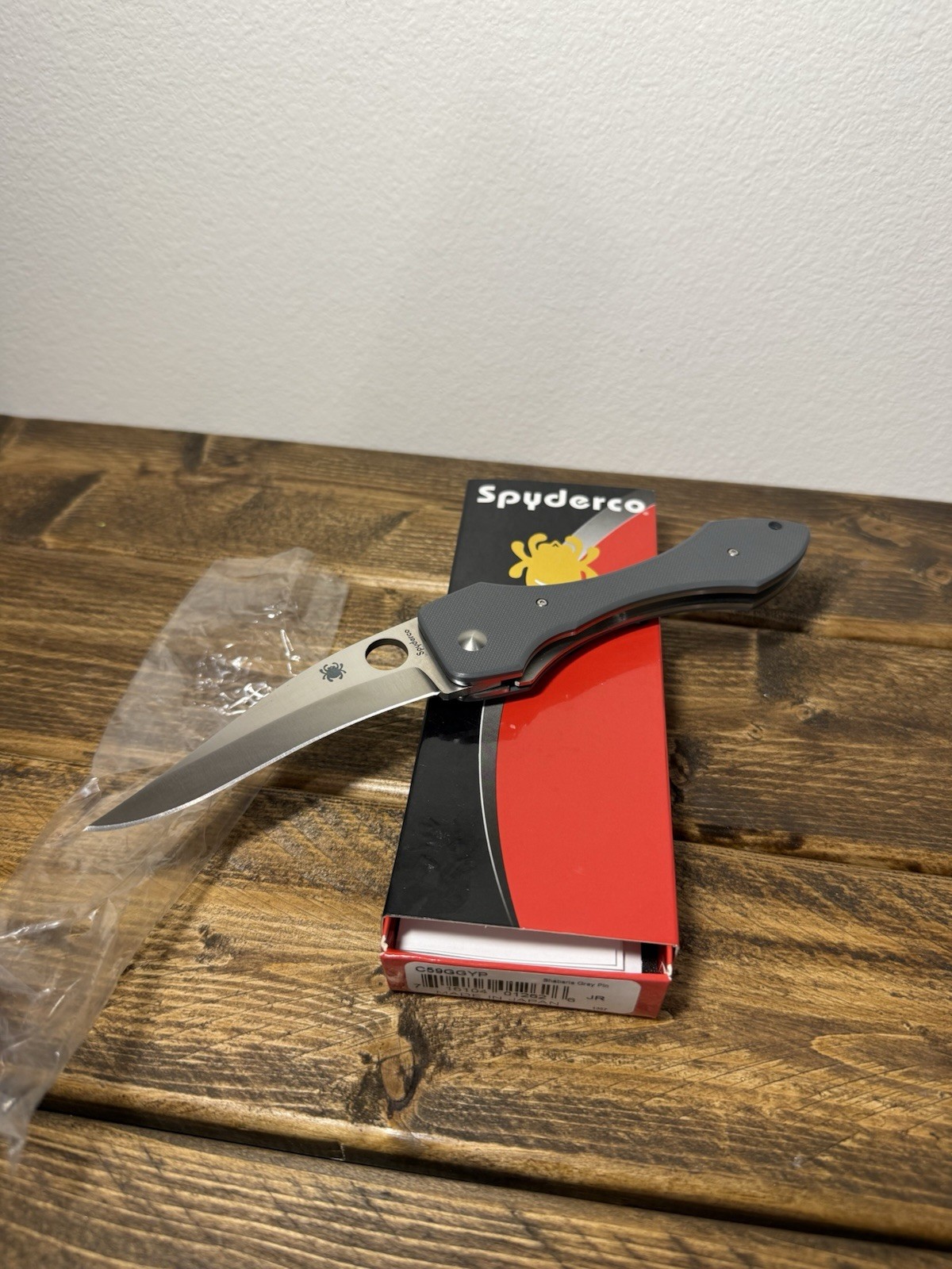 Spyderco C59GGYP Shabaria Plain Blade, NEW IN BOX, Super Rare Discontinued
