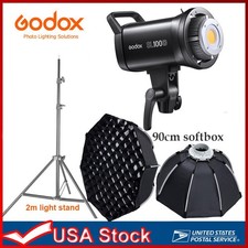 Godox SL100D 100w LED Video Continuous Light 90cm Bowens Softbox Light Stand KIT