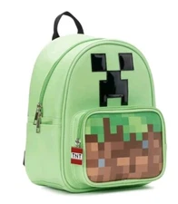 Minecraft Mini Bioworld Backpack Travel Bag Adults Kids Faux Leather TNT New