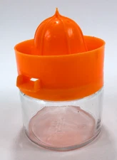 Vtg ORANGE Juicer-Reamer By Gemco, With 2-cup Detachable Glass Jar  ~ USA ~ MCM