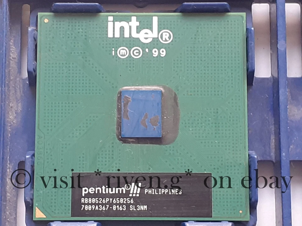 INTEL PENTIUM 3@650 Mhz@SOCKET 370 CPU@COPPERMINE CORE@FULLY TESTED SL3NM@RARE - Image 2 of 4