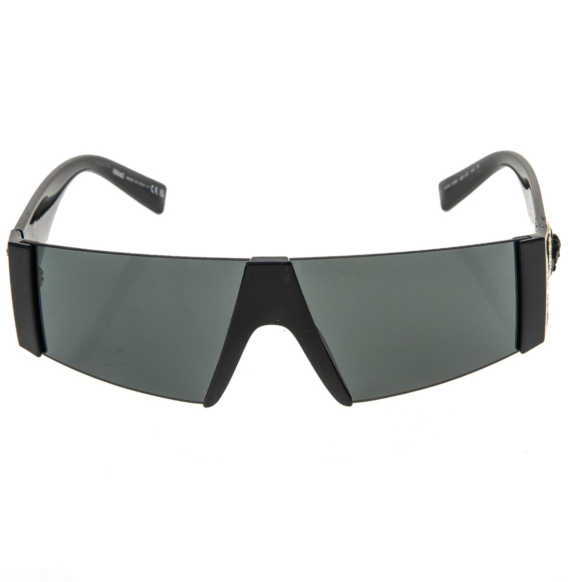 VERSACE VE4360 GRECA Black Gold Medusa Logo Head Rimless Mask