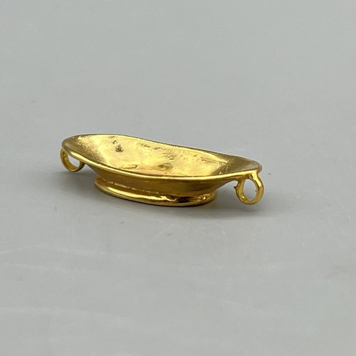 EUGENE KUPJACK Artisan GOLD PLATED Centerpiece Bowl 1:12 MINIATURE DOLLHOUSE VTG - Picture 3 of 17