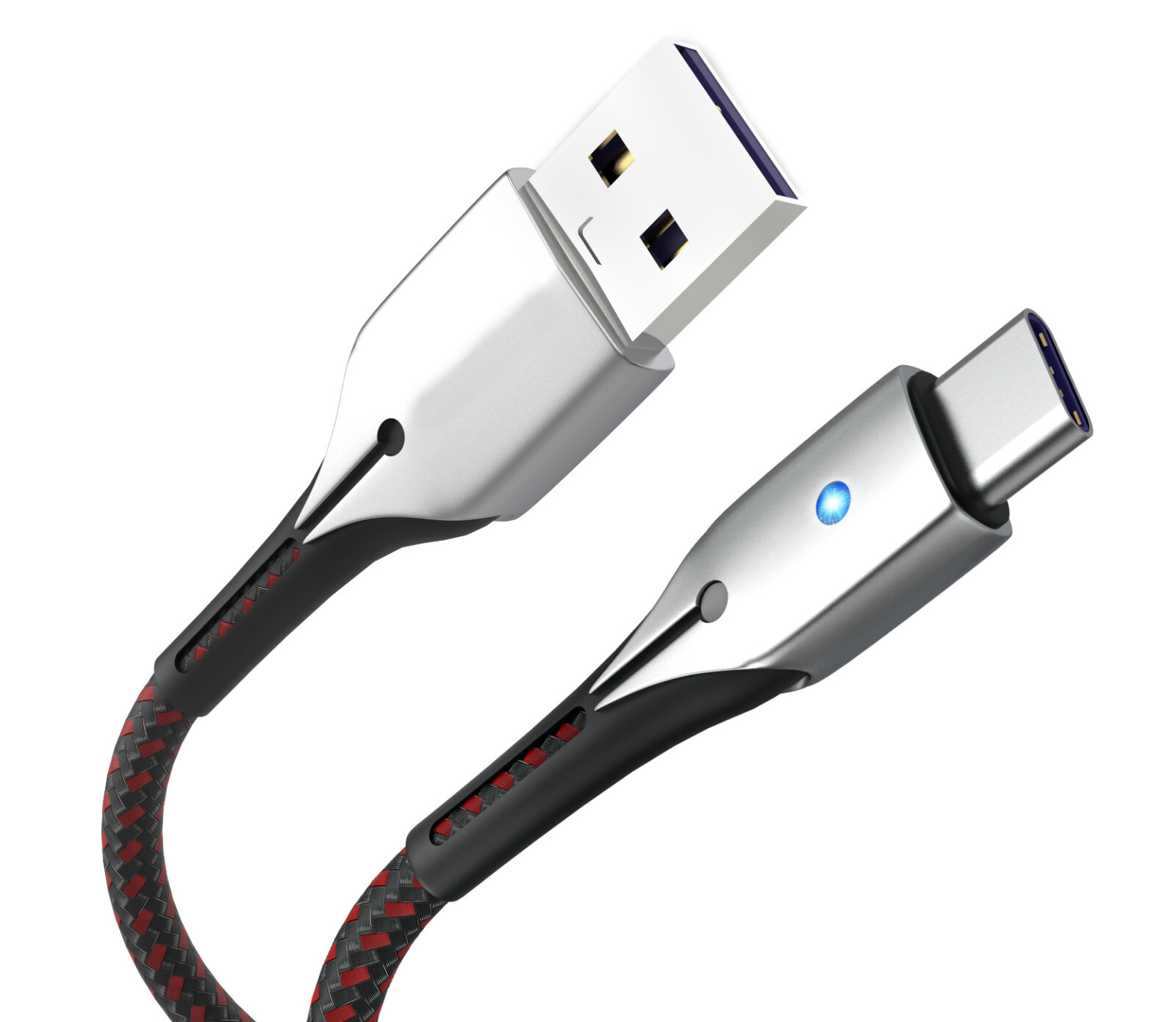 USB C Cable With LED Fast Charger Cord for iPhone 15 Pro Max, iPhone 16 Plus-image