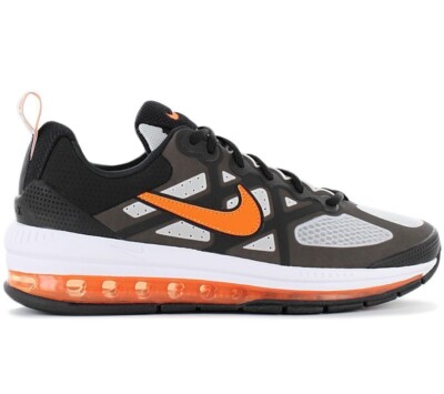 Nike Air Max Genome Grey Fog Total Orange SIZE 7 MENS DB0249-002 BLACK-GRAY NEW