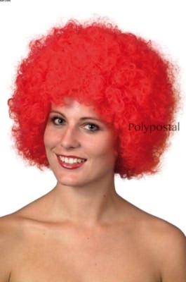 SALE ROT Unisex Afro Crazy Disco lustige flippige Perücke Kostüm Party Party 