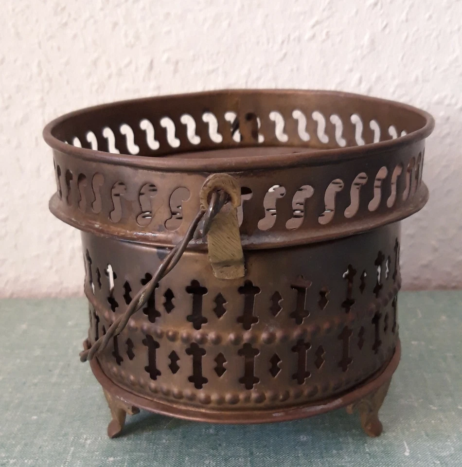 Vintage Stövchen Ostfriesen Messing Stövchen 50/60er MID CENTURY Rechaud 12,5 cm - Bild 3 von 4