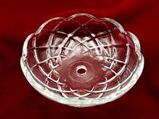 Vintage chandelier moulded glass pan dish Approx. 120mm width 3 pin holes