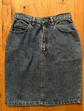 Gitano Denim Jean Skirt Size 11/12 Midi Pockets Light Blue 100 Cotton Casual
