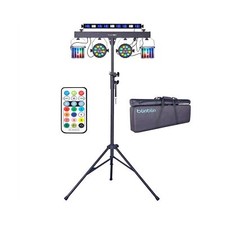 DJ Lights with Stand, 5 in 1 Party Lights DJ Disco Lights for Parties Indoor,...