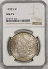 1878-S $1 NGC MS 63 Morgan Silver Dollar