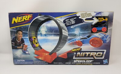 NERF Nitro Speed Loop 360 Stunt Car Set Hasbro Racing *Good Condition* 2017 CIB