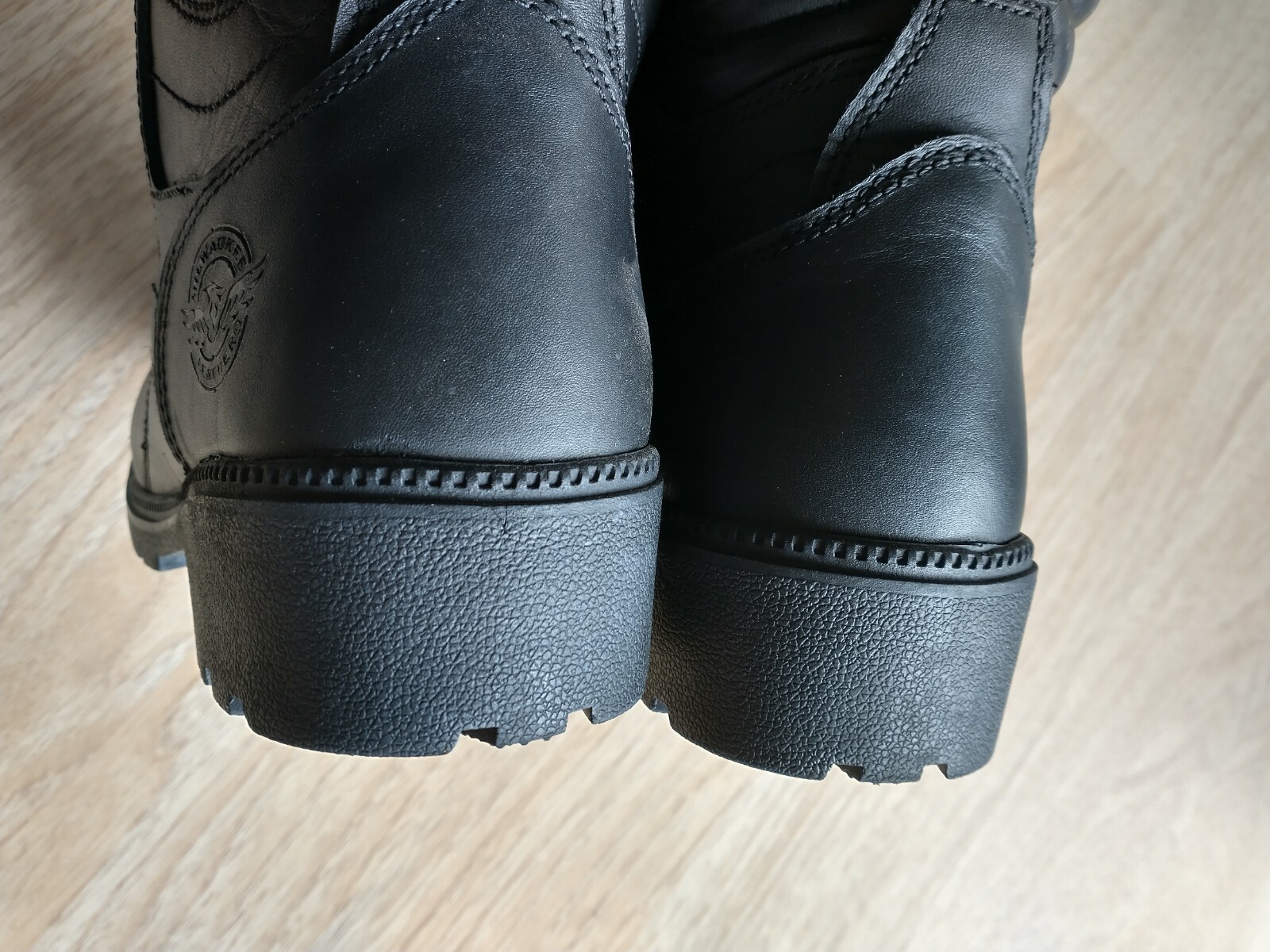 NWoB MILWAUKEE LEATHER MBL9320 Women Combat Boot Waterproof Lace Zip Black US9.5