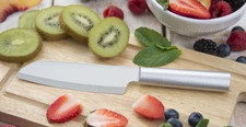 Rada Cutlery R134 Cooks Knife 6 1/4" blade L/R hand use silver handle USA made