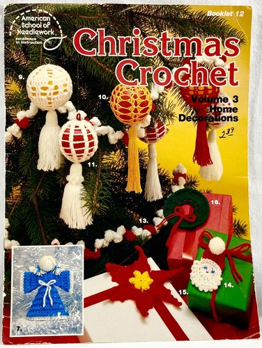 1979 ASN Christmas Crochet Volume 3 12 Pattern Book 16 Designs Vintage 16827