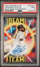 Fernando Tatis Jr. 2022 Topps Stadium Club Beam Team Auto #BTAFTJ 13/15 PSA 9