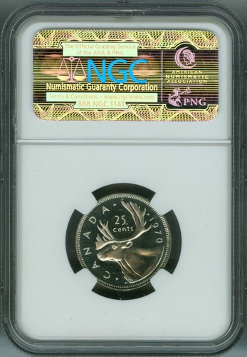 1970 CANADA 25 CENTS NGC PL67 PQ MAC FINEST GRADED POP 3 SPOTLESS * - Picture 4 of 4