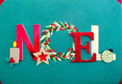 Papyrus 3D Jeweled NOEL Christmas Holiday Greeting Card ~ A Special Wish