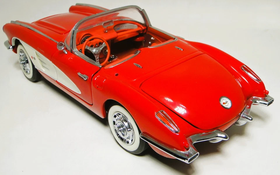 Corvette Chevrolet 55Chevy57StingRay Race Car12Classic18Hot Rod Metal 1 24 Model - Image 2 of 4