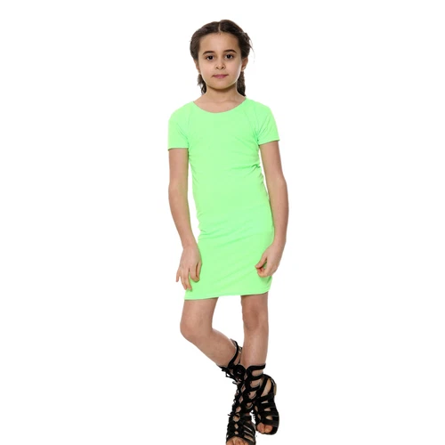 Mädchen Kleid Bodycon kurzärmelig Mode Party Outfit Midi Kinder Kleider - Bild 38 von 44