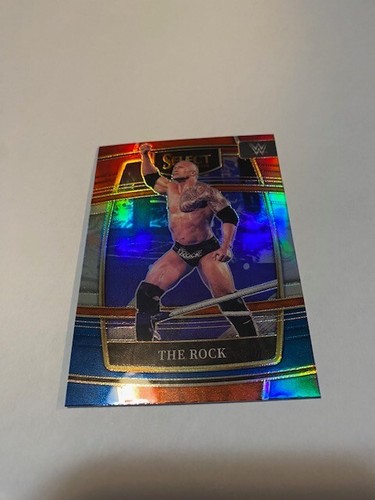 2022 The Rock WWE Panini Select Concourse Dwayne Johnson Card Red & Blue refract