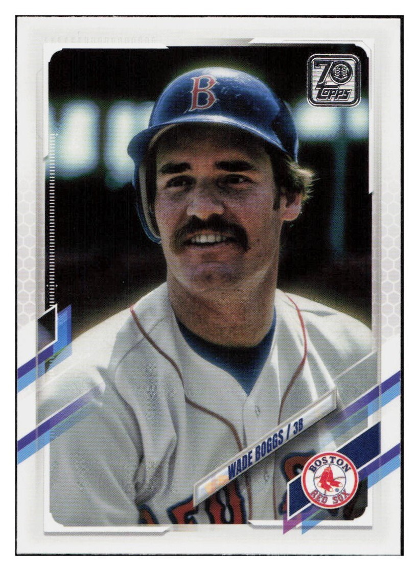 G716 WADE BOGGS 2021 TOPPS SERIES 2 PHOTO VARIATION SP #468 BOSTON RED SOX