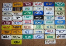 Vintage 1982 Post Cereal / Wheaties Mini Bike State Metal License Plate tag Sign