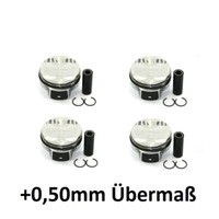 Kolbenset +0,50Mm ÜBermaß FüR VW Golf7 1.4 TSI CMB CXS 04E107065GF 125 PS