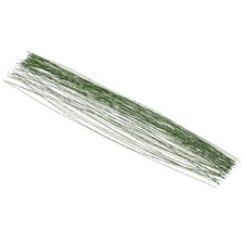 Floral Stem Wire - 30 Gauge Dark Green, 100 Pcs for DIY Bouquets