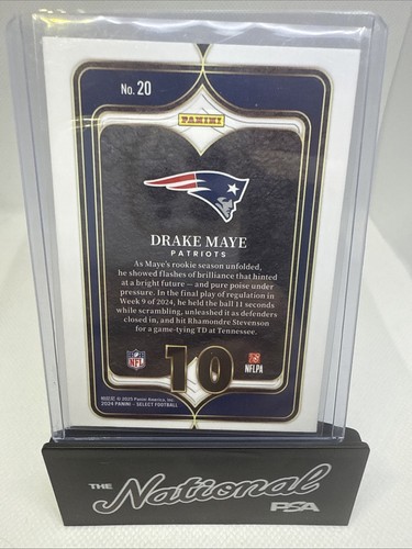 2024 Panini Select Drake Maye #20 Patriots Select Numbers Insert RC - Picture 2 of 2