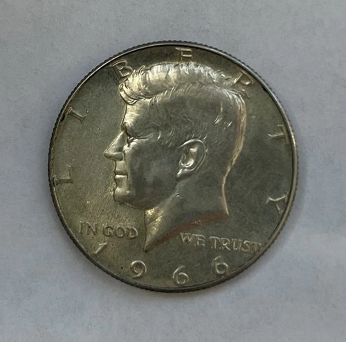1966 Kennedy Half Dollar - AU Condition 40% Silver