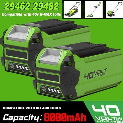 2x 8000mAh 40V Power Li-Ion Akku G-MAX29462 29472 29727 22272 für Greenworks