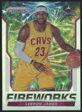 2014-15 Panini Silver Prizm Fireworks #4 LeBron James Cleveland Cavaliers