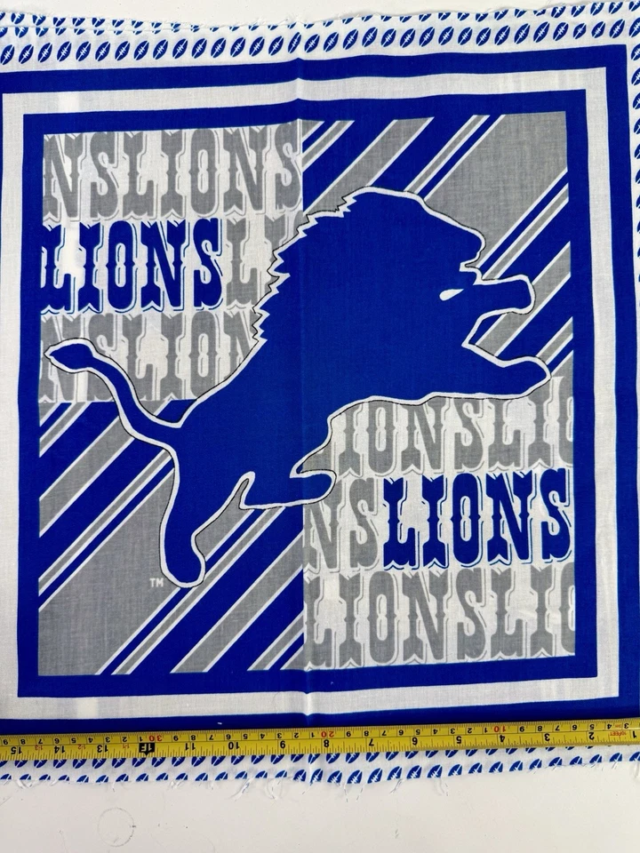 6 paneles de tela vintage Detroit Lions Foto 3 de 4