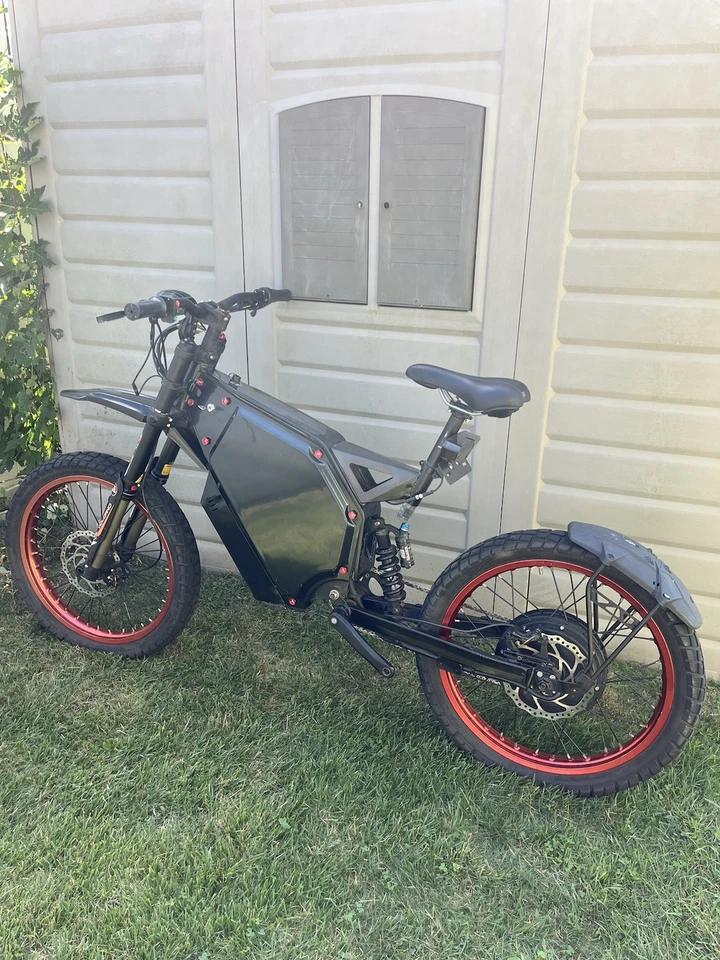 Bicicleta elétrica rápida 10.000 watts 55+ mph enduro bombardeiro furtivo bicicleta elétrica - Imagem 3 de 4