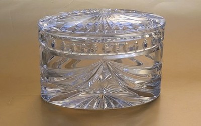 Waterford Crystal Overture Trinket Dish With Lid- Excellent 