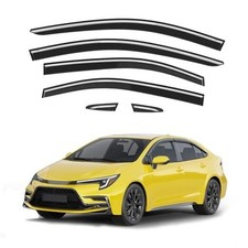 6-PCS Low Profile Window Rain Guards Fit for 2019-2026 Toyota Corolla Sedan