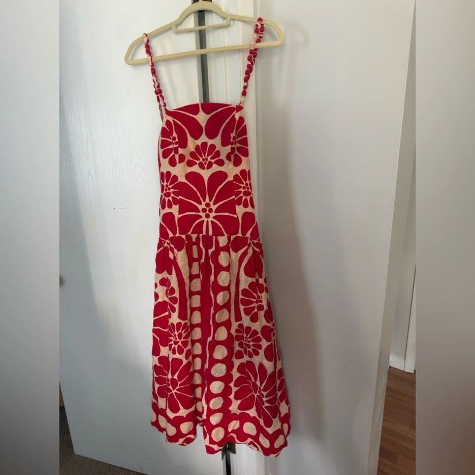 Vestido midi sin mangas Farm Rio Palermo talla mediana G2U Foto 4 de 4