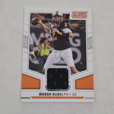 Panini 2018 Score Mason Rudolph #18 Oklahoma State Memorabilia NFL Draft Card