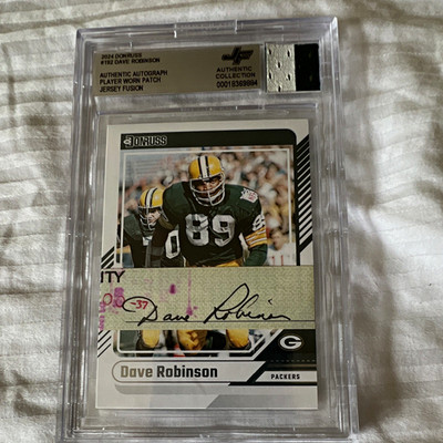 Panini 2024 Donruss Dave Robinson #192 Press Proof Black Die-Cut 1/1 Packers