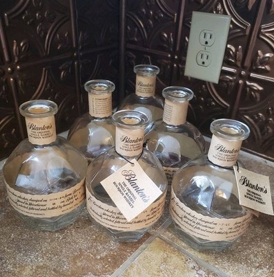 Blanton's Single Barrel Bourbon Bottles (6) HUGE LOT Empty 750ml Bottle NO TOPS 