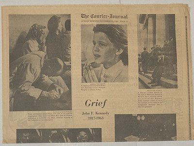 Courier-Journal President Kennedy Grief 11-24-1963 Louisville Newspaper Section