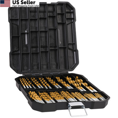 Metric 99 Pieces Titanium Twist Drill Bit 99 Set 135° 