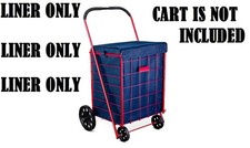 Folding Shopping Cart Liner Cover Rolling Utility Trolley Wheels Basket Hood Bag