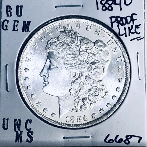 1884 O BU GEM MORGAN SILVER DOLLAR UNC MS+++ U.S. MINT RARE COIN 6687