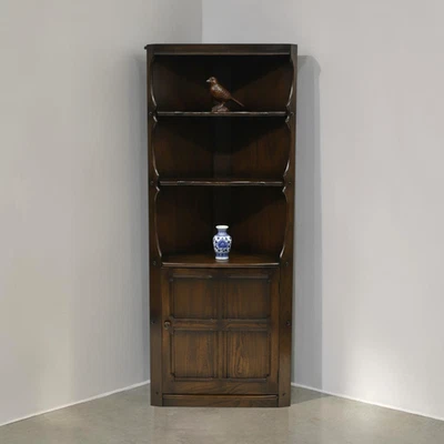 Ercol Elm Corner Cabinet Display Unit With Cupboard EXC FREE UK Delivery - Image 1 of 4